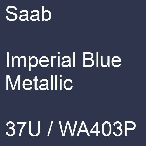 Saab, Imperial Blue Metallic, 37U / WA403P.